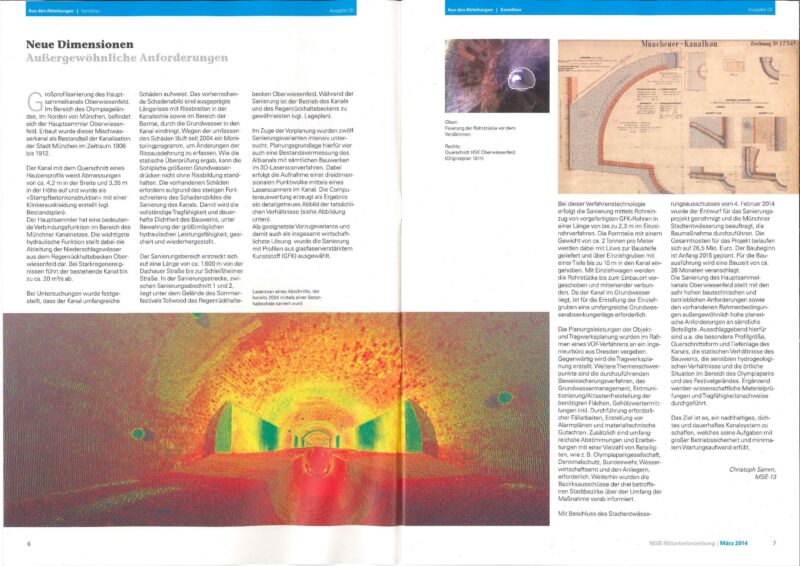 MSE_Wasserspiegel 2014 - Großprofilsanierung Hauptsammelkanal Oberwiesenfeld