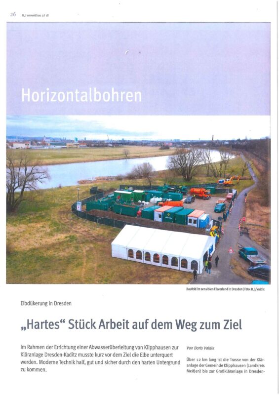 B_I umweltbau 2018 - Horizontalbohrung Elbdükerung