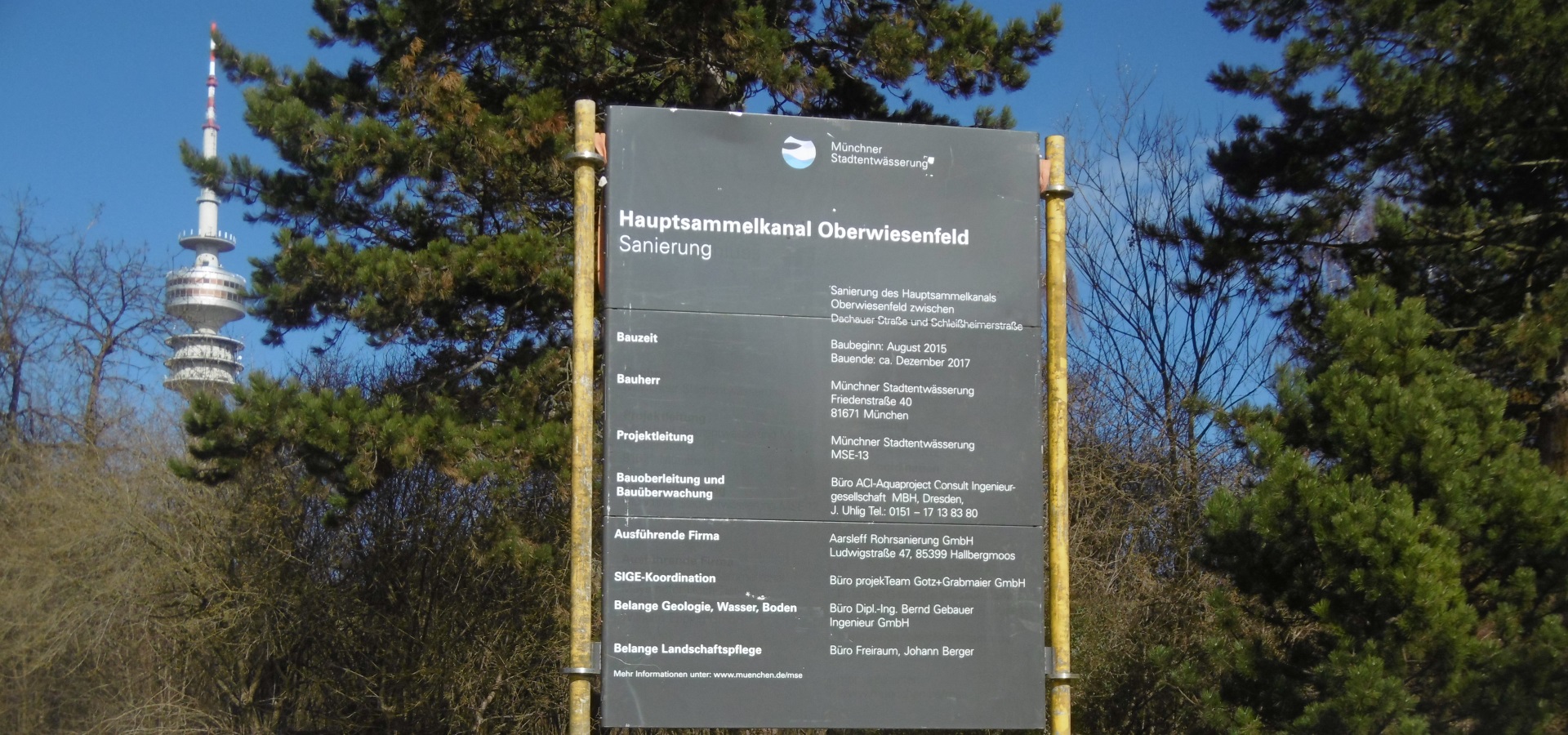 Kanalsanierung Hauptsammler Oberwiesenfeld in München